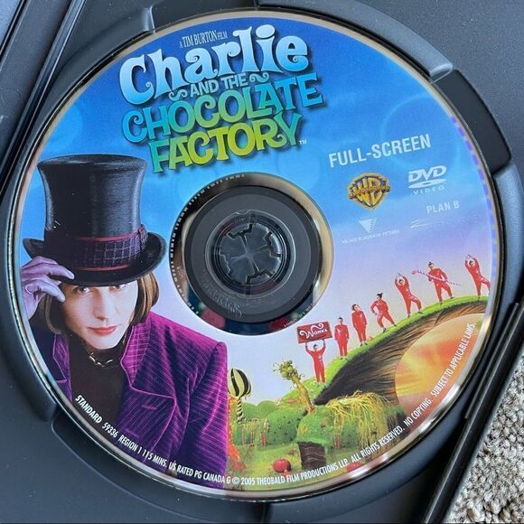 Charlie and the Chocolate Factory DVD Full Screen Edition Johnny Depp - Picture 7 of 8